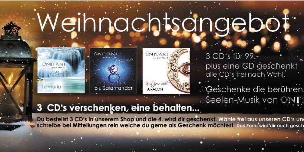 Weihnachtsangebot von ONITANI.com